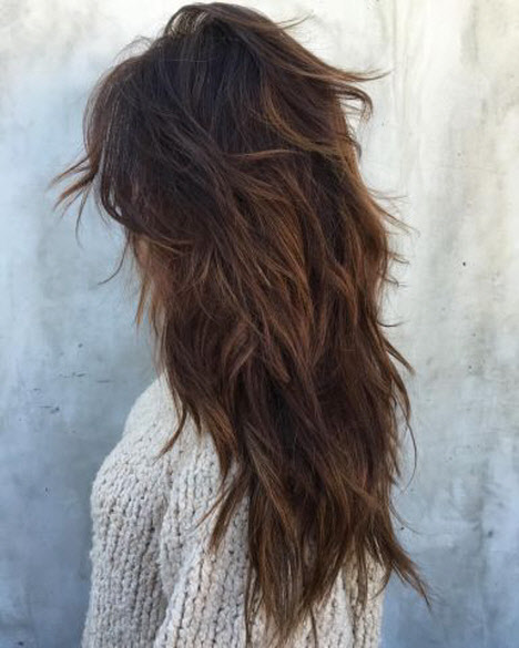 Escalera de corte de pelo para cabello largo