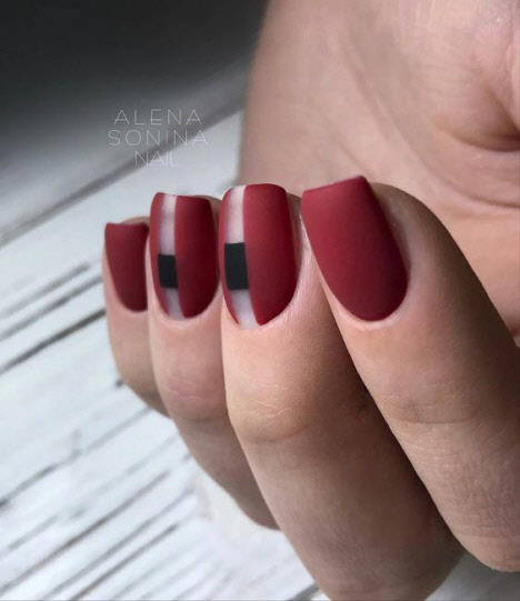 Fashionable dark manicure for short and long nails: photo 2020