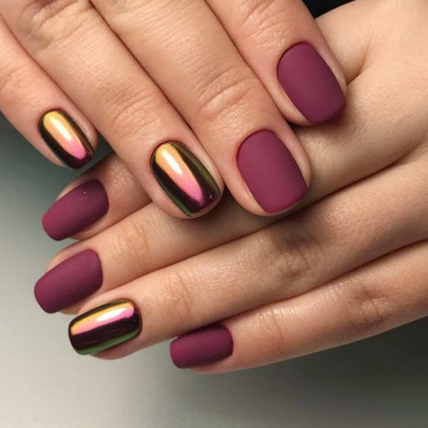 Stylish purple manicure 2020