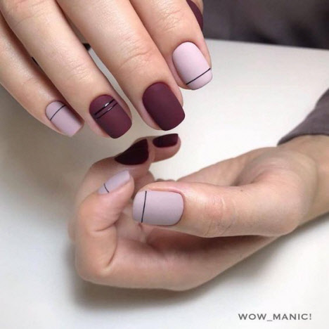 Fashionable dark manicure for short and long nails: photo 2020