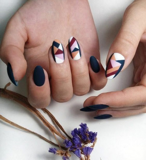 Manicure for almond nails 2020: photo design