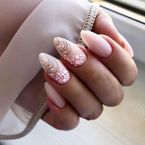 Manicure for almond nails 2020: photo design