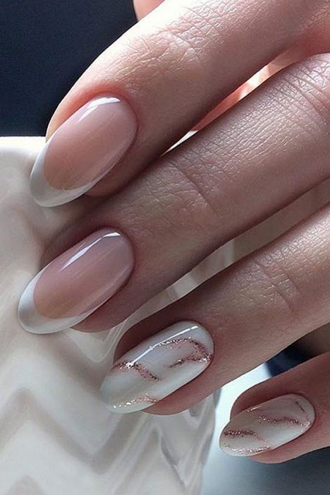 French for almond-shaped nails