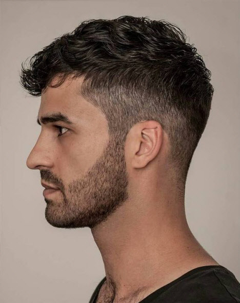 Men's haircut semi-box for curly hair