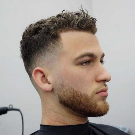 Men's haircut semi-box for curly hair