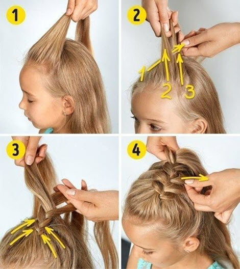 Hairstyles in the kindergarten in 5 minutes with step by step photos