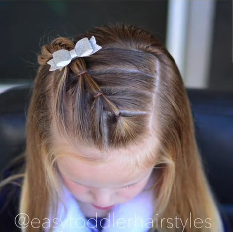 Photos of beautiful hairstyles for girls in kindergarten