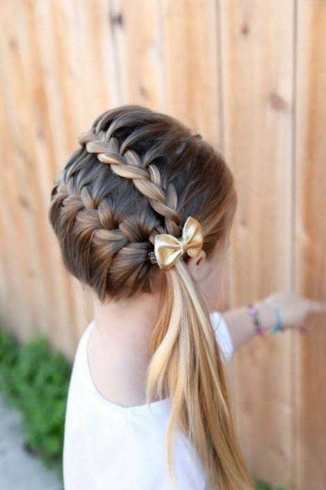 Hairstyles for girls to school and kindergarten