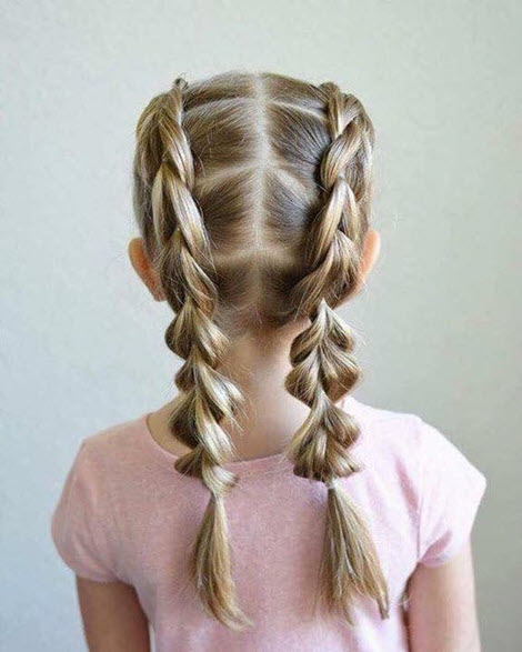 Hairstyles for girls to school and kindergarten