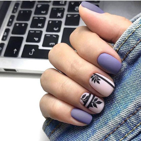 Photo of a novelty matte manicure for short nails 2019-2020