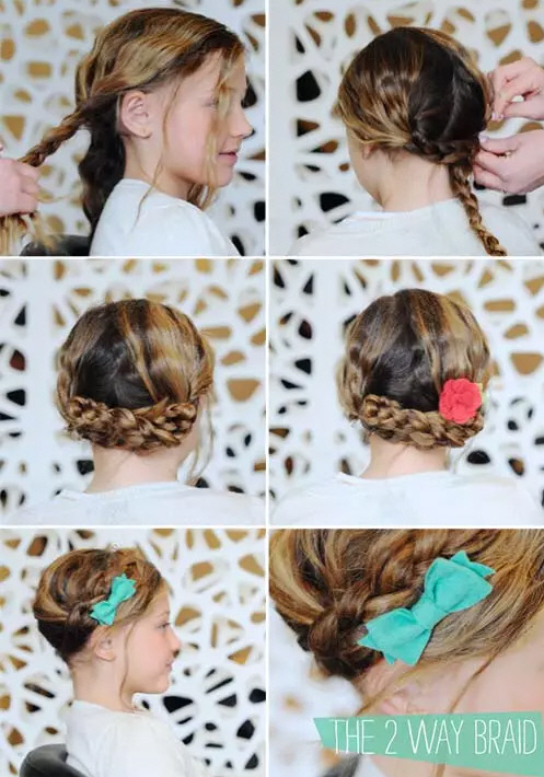 Foto de peinados escolares para niñas.