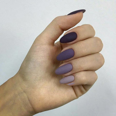 Winter manicure in the style of a gradient 2020-2021