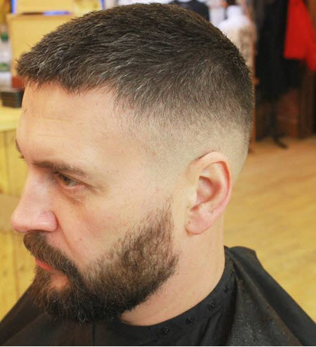 Stylish half-box haircut for men