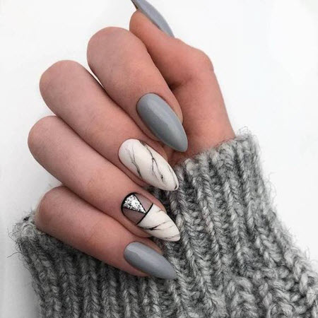 Abstraction ideas for winter manicure 2020-2021