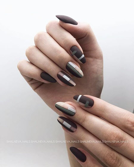 Photo of new nail designs on oval nails