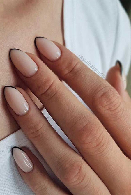 French for oval nails