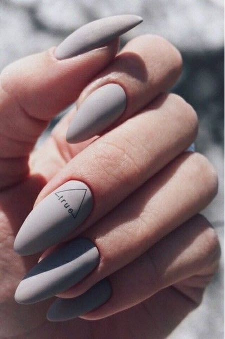 Nail design with lettering