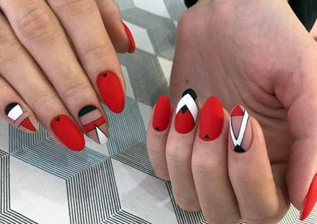 Photo manicure geometry 2021 for short and long nails