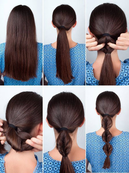 Step by step photos of beautiful and stylish hairstyles