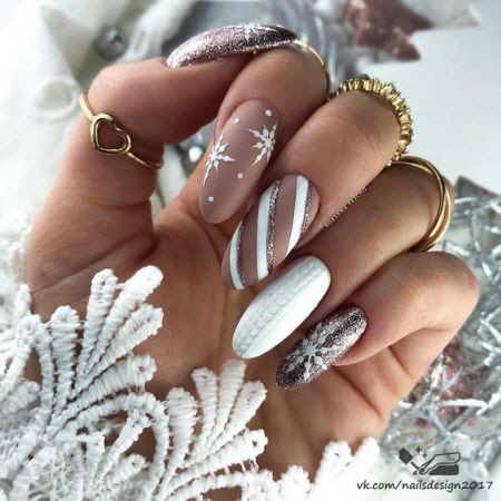 Photo new manicure winter