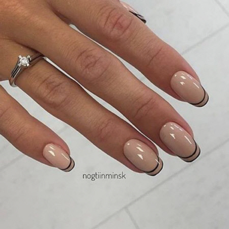 Double French manicure