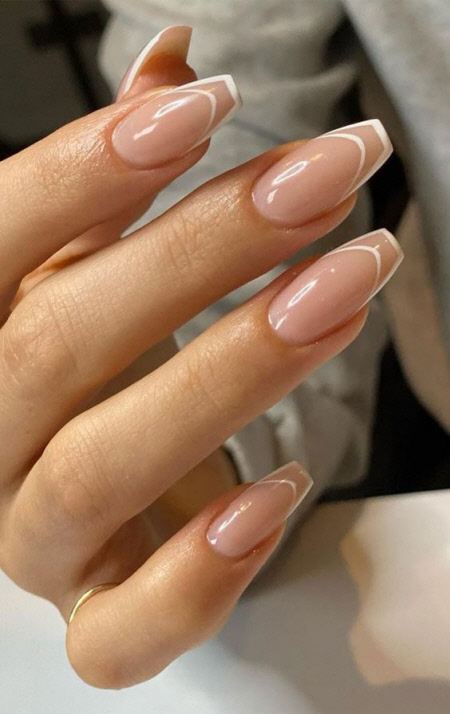 Double French manicure